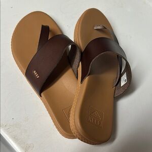 Reef Dark Brown Leather Sandals